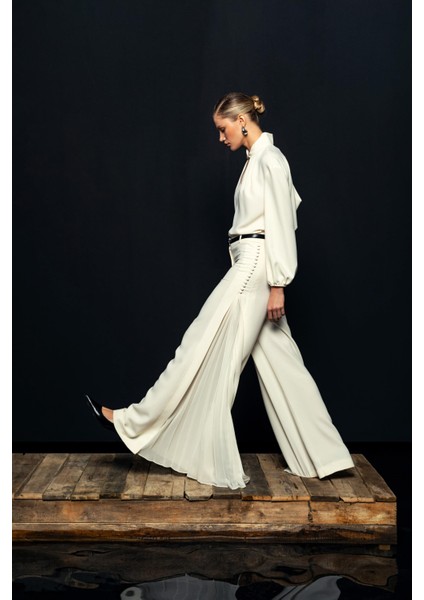 Drapeli Yaka Bluz 26W10854 modelleri