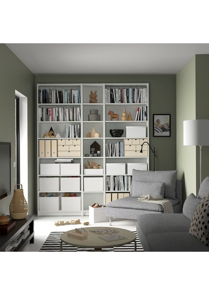 Kitaplık, Beyaz, 200X28X237 cm fırsatları
