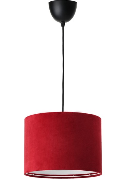 Sarkıt Lamba, Siyah-Koyu Kırmızı Kadife, 33 cm