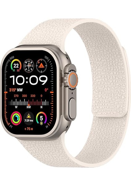 Apple Watch 2-3-4-5-6-7-8-10 & Se Uyumlu Manyetik Desenli Spor Silikon Kordon (38/40/41 & 42 Mm)