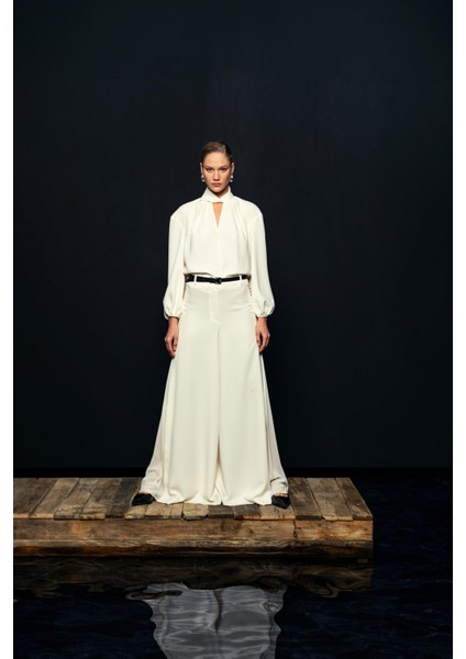 Drapeli Yaka Bluz 26W10854 fiyatları