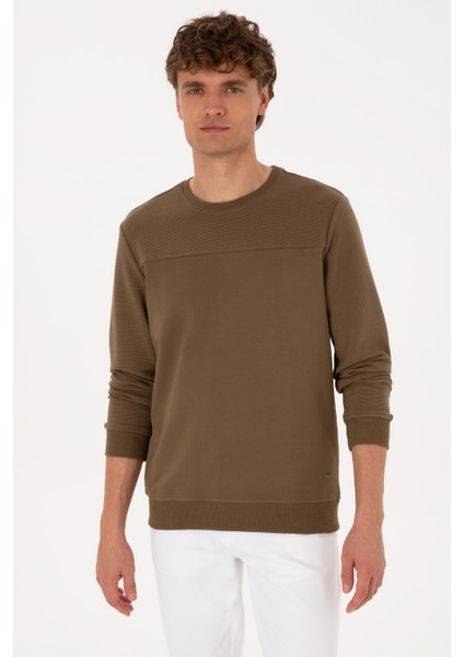 Erkek Haki Sweatshirt 50315455-VR027