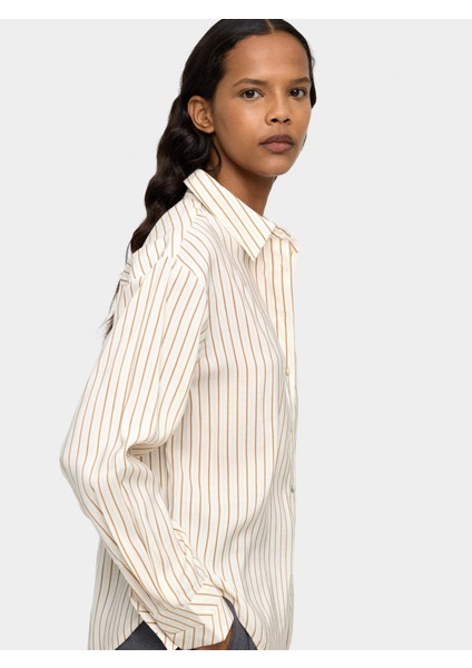 Uzun Kollu Çizgili Gömlek modelleri