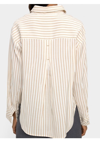 Uzun Kollu Çizgili Gömlek fırsatları