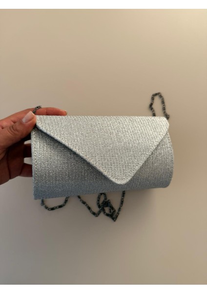 Kadın Simli Zincir Askılı Abiye El Çantası – | Gümüş, Altın, Siyah fiyatları