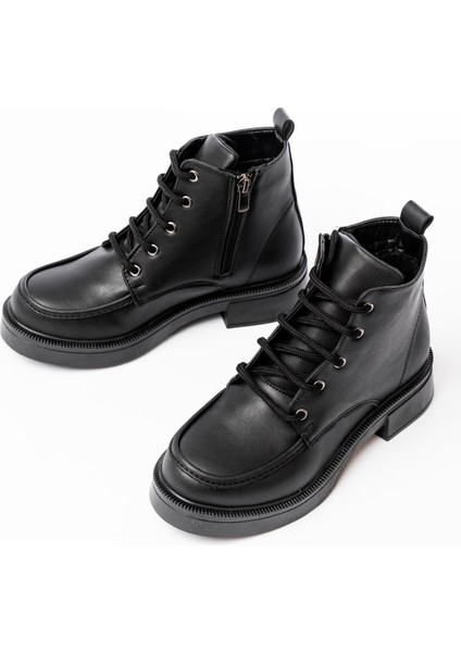 02-2001 Siyah Bağcıklı Fermuarlı Günlük Kadın Bot indirimleri
