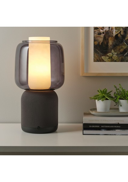 Masa Lambası Hoparlör, Siyah-Siyah Cam, 45X22 cm modelleri