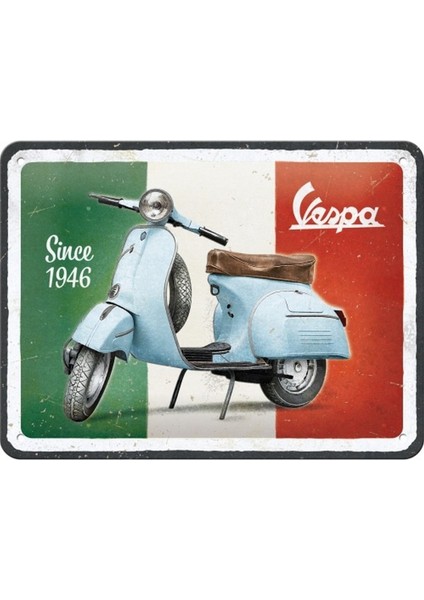 Metal Duvar Panosu Vespa *vespa Since 1946* 20X15CM/ Nostalgic Art