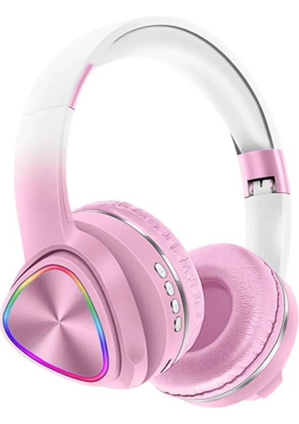 Merteknik Z11BT Kablosuz Kulak Üstü Rgb LED Işıklı Stereo Bluetooth Kulaklık Pembe fiyatları