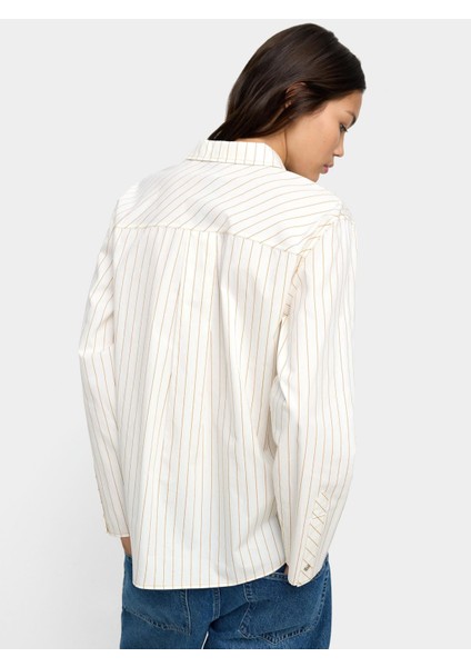 %100 Pamuk Çizgili Gömlek modelleri