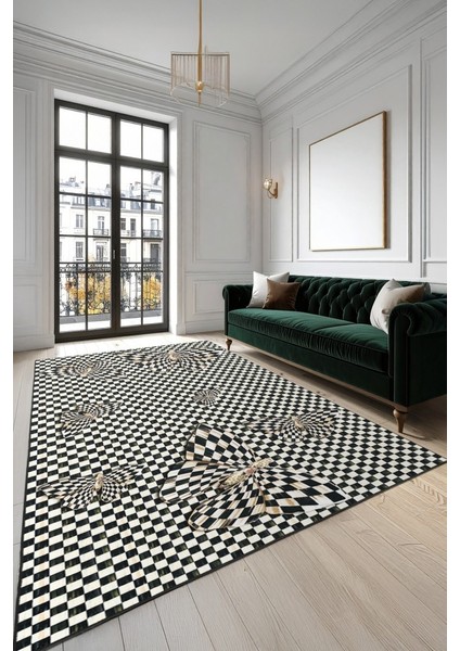 Desenlerin Içinde Kaybolan Güzellik: Optik Illüzyon Halısı Kaymaz Taban modelleri