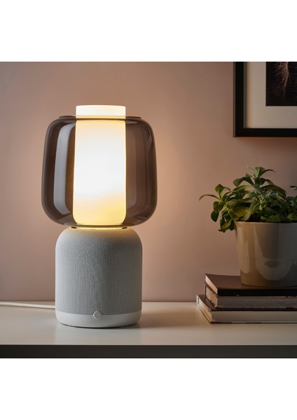 Masa Lambası Hoparlör, Beyaz-Siyah Cam, 45X22 cm fırsatları