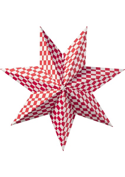 Abajur Başlığı, Kırmızı-Beyaz, 48 cm