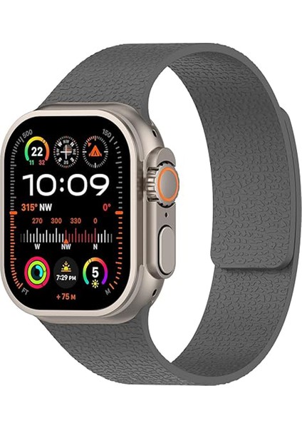 Apple Watch 2-3-4-5-6-7-8-10 & Se Uyumlu Manyetik Desenli Spor Silikon Kordon (38/40/41 & 42 Mm)
