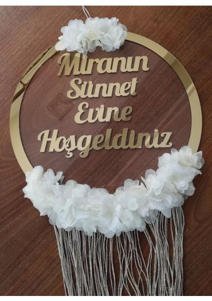 Şeffaf Pleksili Kapı Süsü, Sünnet Için Duvar Süsü, Duvar Dekoru Gold