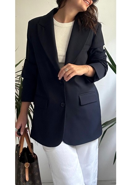 Kadın Lacivert Blazer Ceket