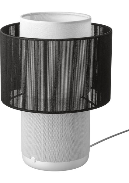 Masa Lambası Hoparlör, Beyaz-Siyah, 40X25 cm
