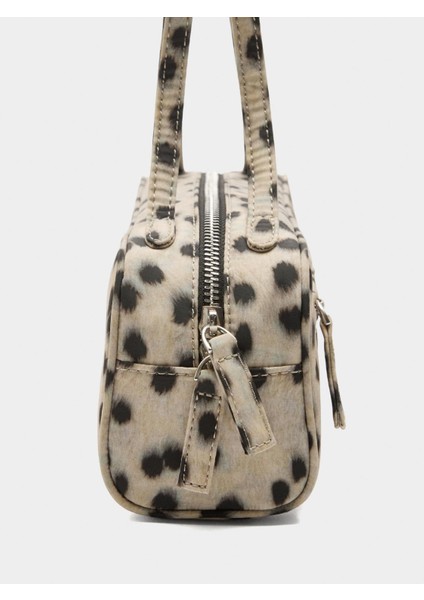 Hayvan Desenli Teknik Kumaş Omuz Çantası