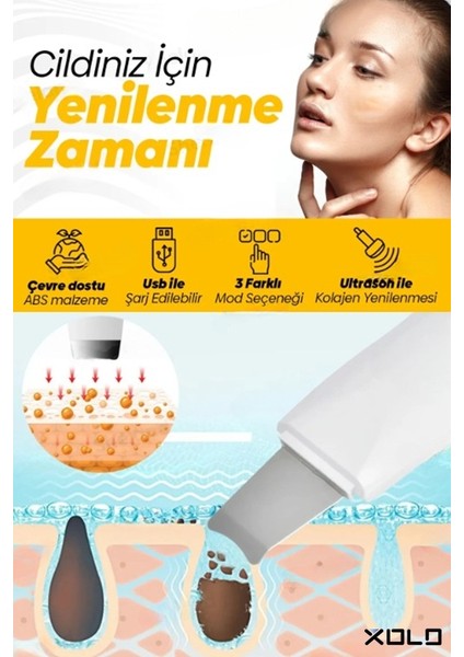 Hipersonik Titreşimli Spatula Siyah Nokta Yüz Temizleme Cihazı