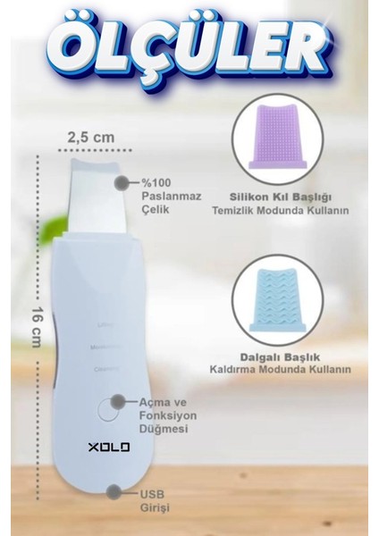 Hipersonik Titreşimli Spatula Siyah Nokta Yüz Temizleme Cihazı