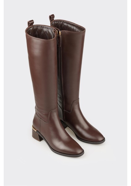 Kahve Deri Kadın Çizme fiyatları