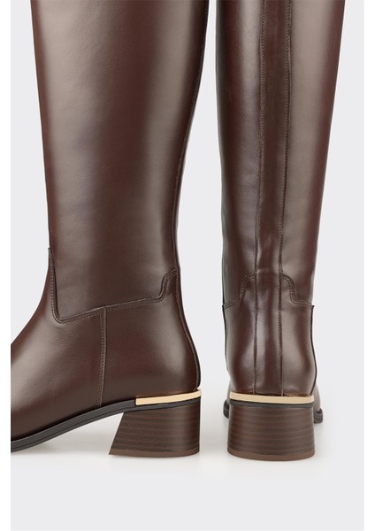 Kahve Deri Kadın Çizme fırsatları