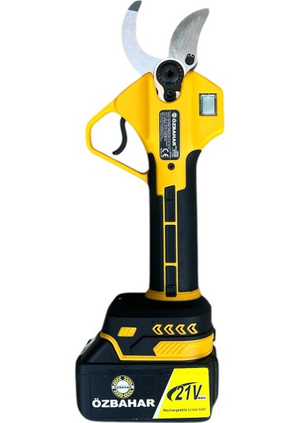 Akülü Dal Budama Makası 21V Li-On 2AH Çift Akü