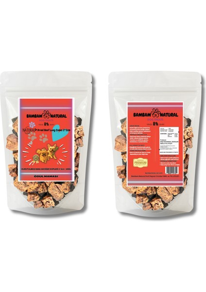 - %100 Doğal Dana Akciğer Küp Köpek Ödül Maması 2x2 Cm'lik Küpler 100G'LIK Paket | Katkısız, Tahılsız, Yüksek Proteinli Eğitim Atıştırmalığı |tüm Irklar Için Sağlıklı Doğal Ödül Maması