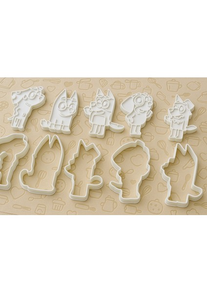 Bluey Temalı Kurabiye Kalıbı Seti - Sevimli Karakter Şekilli Kurabiye Fondan Kalıpları fiyatları