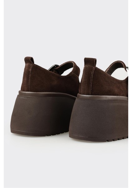 Kahve Deri Kadın Topuklu Ayakkabı indirimleri