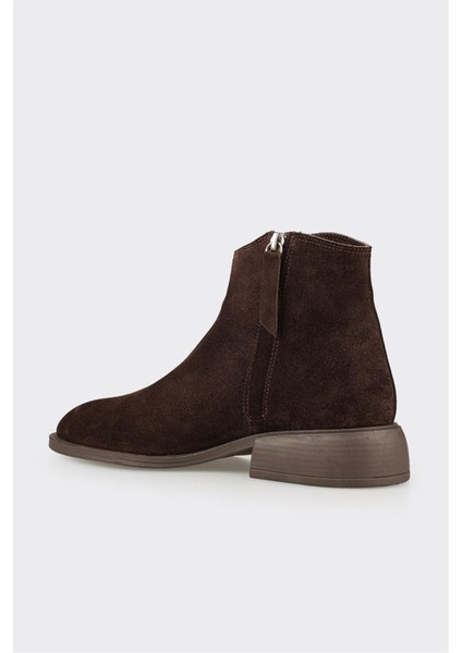 Kahve Deri Kadın Klasik Bot modelleri