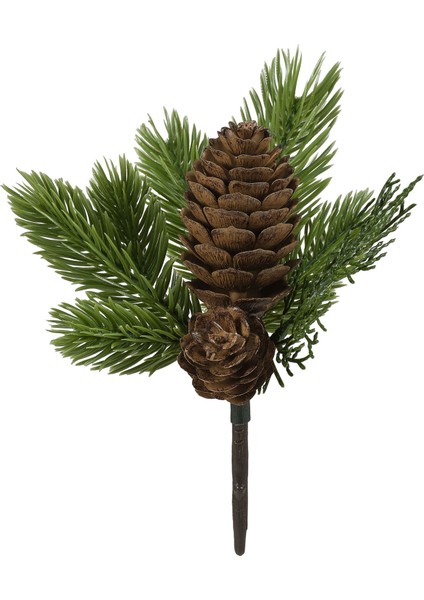 Yapay Bitki, Yeşil-Kahverengi, 15 Cm, Çam, Iç-Dış Mekan