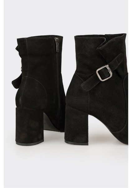 Siyah Deri Kadın Klasik Bot fırsatları