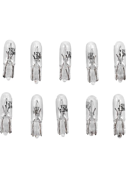 10PCS T5 17 86 206 286 Halojen Ampul Araç Gösterge Paneli Lamba Otomatik Gösterge Tablosu Lamba 1 2W 12V Işık Kaynak Sıcak Beyaz (Yurt Dışından)