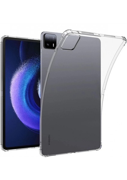 Xiaomi Pad 6 Kılıf Anti Şeffaf Tablet Silikon - Şeffaf