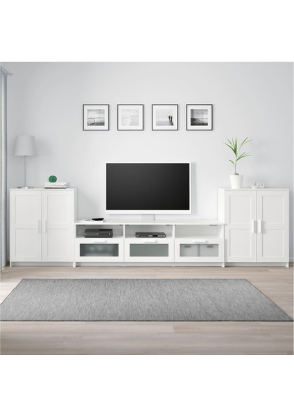 Tv ünitesi, beyaz, 336x41x95 cm fiyatları