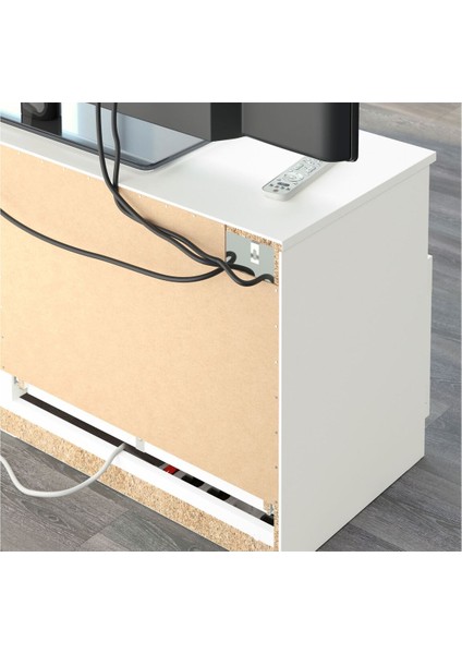 Tv ünitesi, beyaz, 320x41x190 cm fırsatları