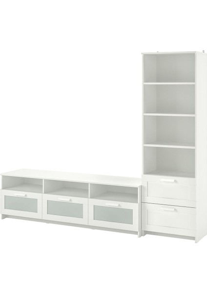 Tv ünitesi, beyaz, 240x41x190 cm