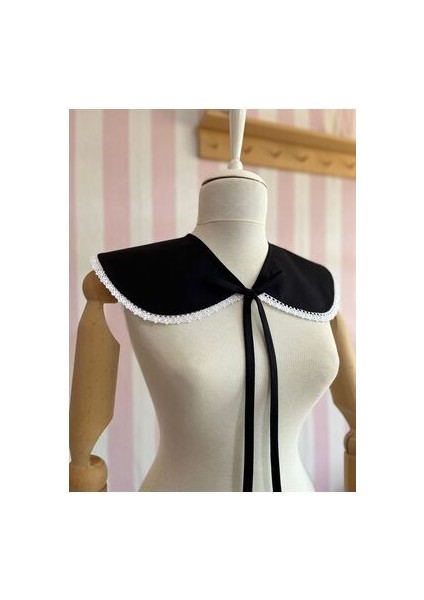 Eylüce Butik Vintage Dantelli Siyah Yakalık Kadınlar İçin Şık Tasarım Aksesuar modelleri