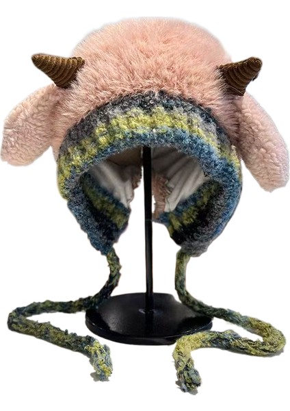 Isıtmalı, Triko, Sevimli Küçük Yün Kulak Koruyucu Şapka (Yurt Dışından)