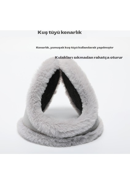 Isıtmalı Kışlık Kalınlaşmış, Kadife Içiyle Soğuktan Koruyan, Öğrenciler Için Modaya Uygun, Arkadan Takılan Kulaklık (Yurt Dışından) fiyatları