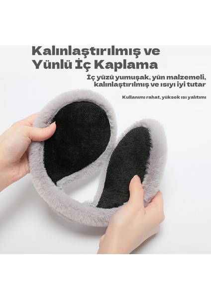 Isıtmalı Kışlık Kalınlaşmış, Kadife Içiyle Soğuktan Koruyan, Öğrenciler Için Modaya Uygun, Arkadan Takılan Kulaklık (Yurt Dışından) modelleri