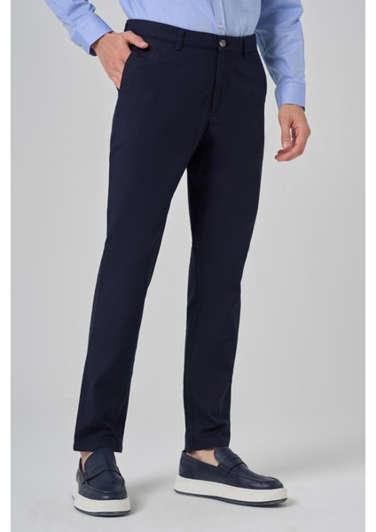 Erkek Lacivert Yazlık Pamuk Yan Cep Slim Fit Chino Pantolon fiyatları