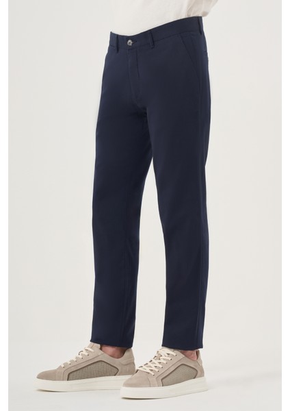 Erkek Lacivert Yazlık Pamuk Yan Cep Slim Fit Chino Pantolon fiyatları