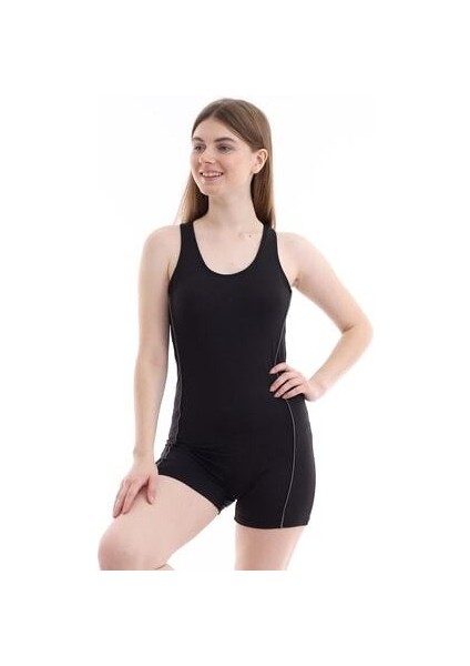 Şortlu Yüzücü Mayo Siyah indirimleri