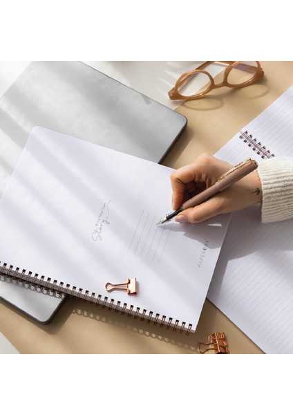 A4 Spiralli Karton Kapak 2’li Set Çizgili Okul Defteri 80 Yaprak, Ders Programlı Aura modelleri