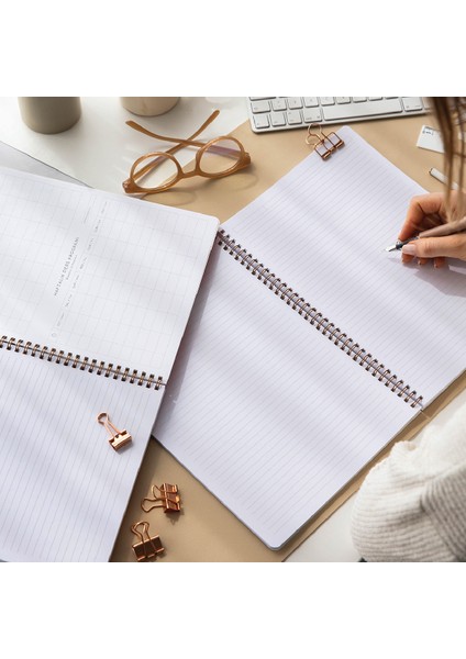 A4 Spiralli Karton Kapak 2’li Set Çizgili Okul Defteri 80 Yaprak, Ders Programlı Aura indirimleri