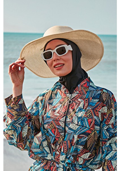 Kadın Hasır Şapka Bej Renkli Güneşten Koruma ve Şıklık İçin Tasarlandı