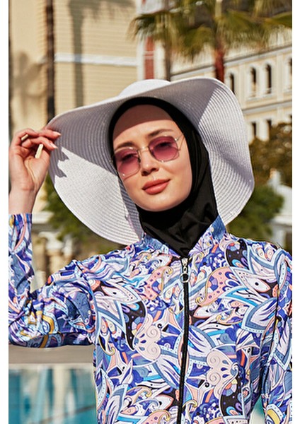 Beyaz Hasır Şapka Kadın Kullanımı İçin Güneşten Koruyucu Tasarım modelleri