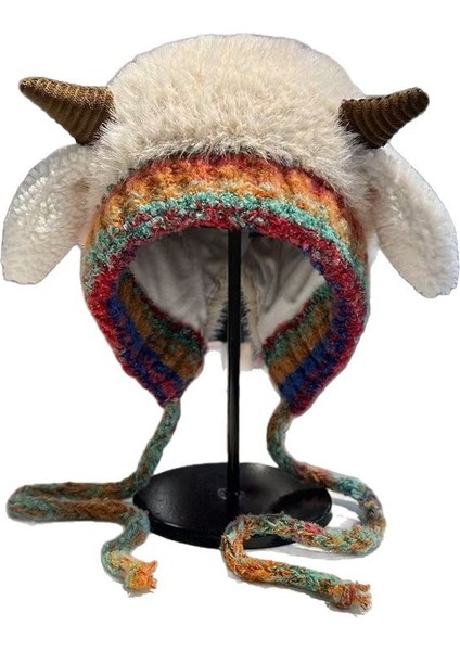Isıtmalı, Triko, Sevimli Küçük Yün Kulak Koruyucu Şapka (Yurt Dışından)